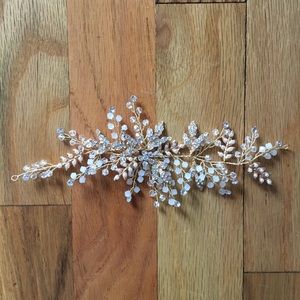 Gold boho chic bridal hairpiece